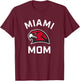 Miami University Ohio Redhawks Arched Mom T-Shirt - T-Shirt | Maroon