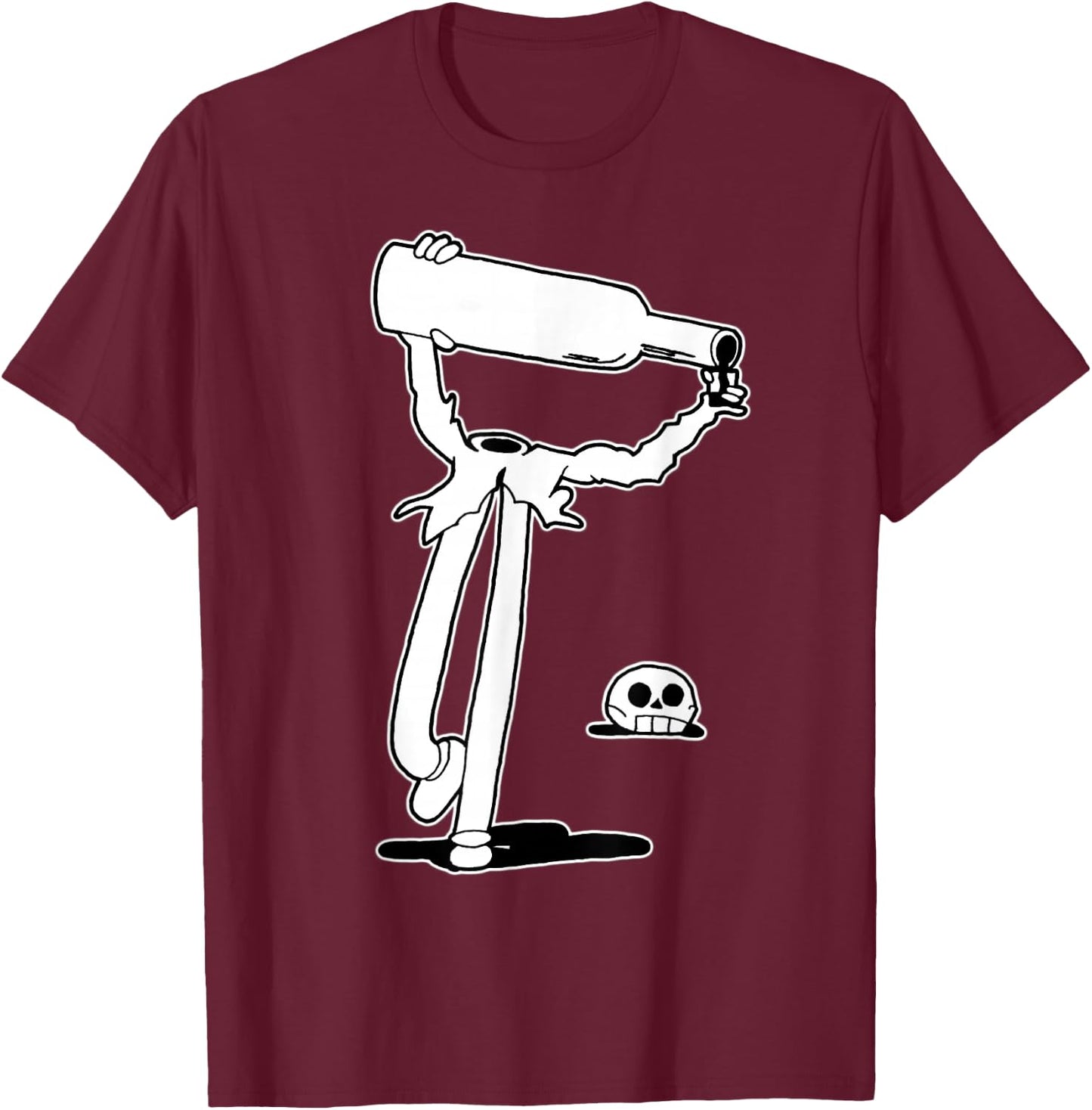 Koko the Clown Ghost Drinking T-Shirt - T-Shirt | Maroon