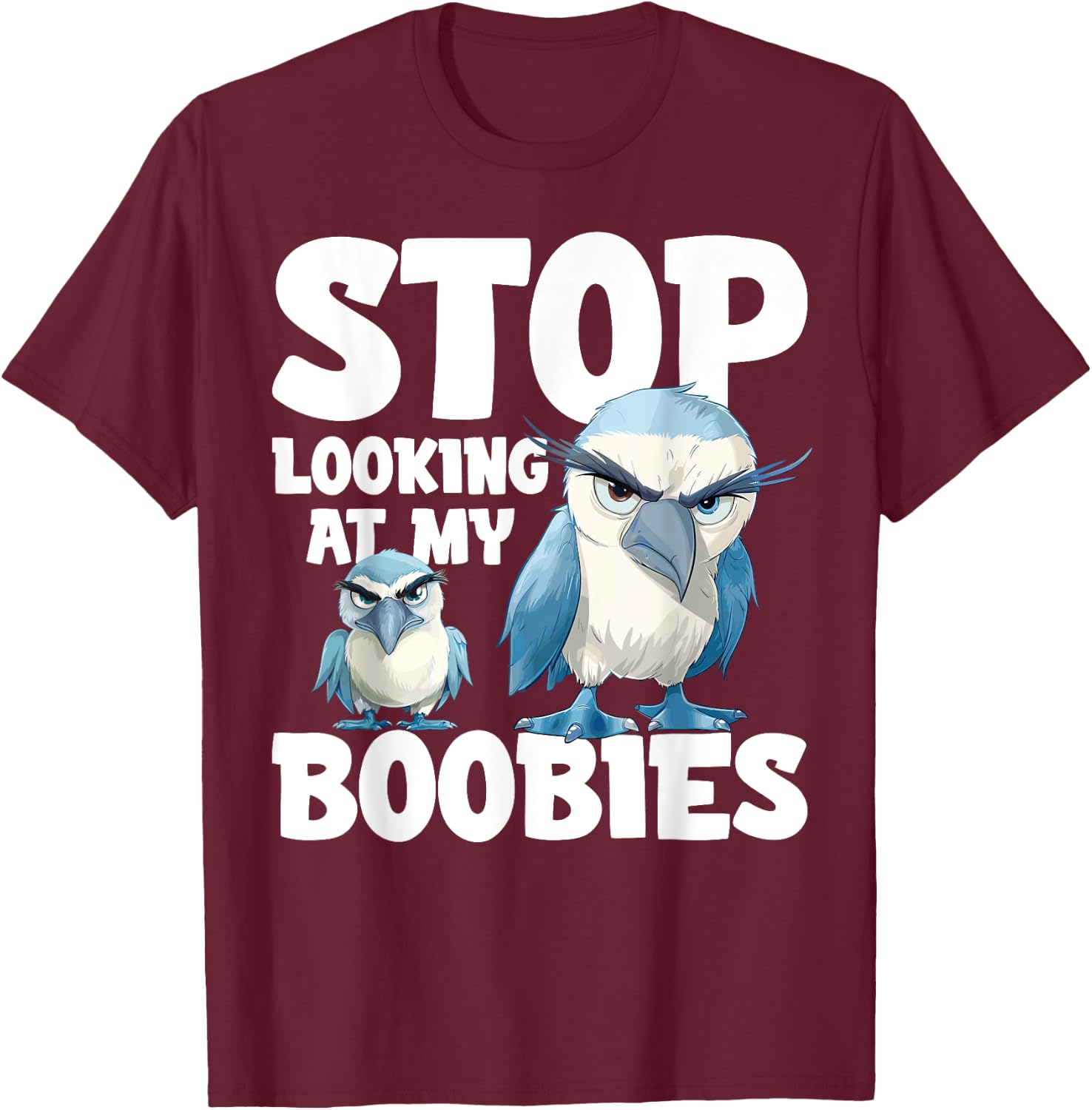 Blue Footed Booby Seabird Galapagos Islands Blue Foot Boobie T-Shirt - T-Shirt | Maroon