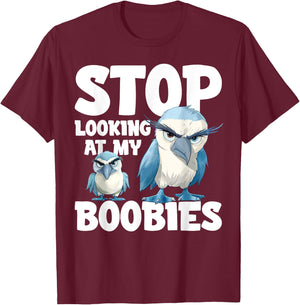 Blue Footed Booby Seabird Galapagos Islands Blue Foot Boobie T-Shirt - T-Shirt | Maroon