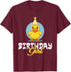 Birthday Girl Rubber Duck Lovers Bday Duck Party Girls Kids T-Shirt - T-Shirt | Maroon