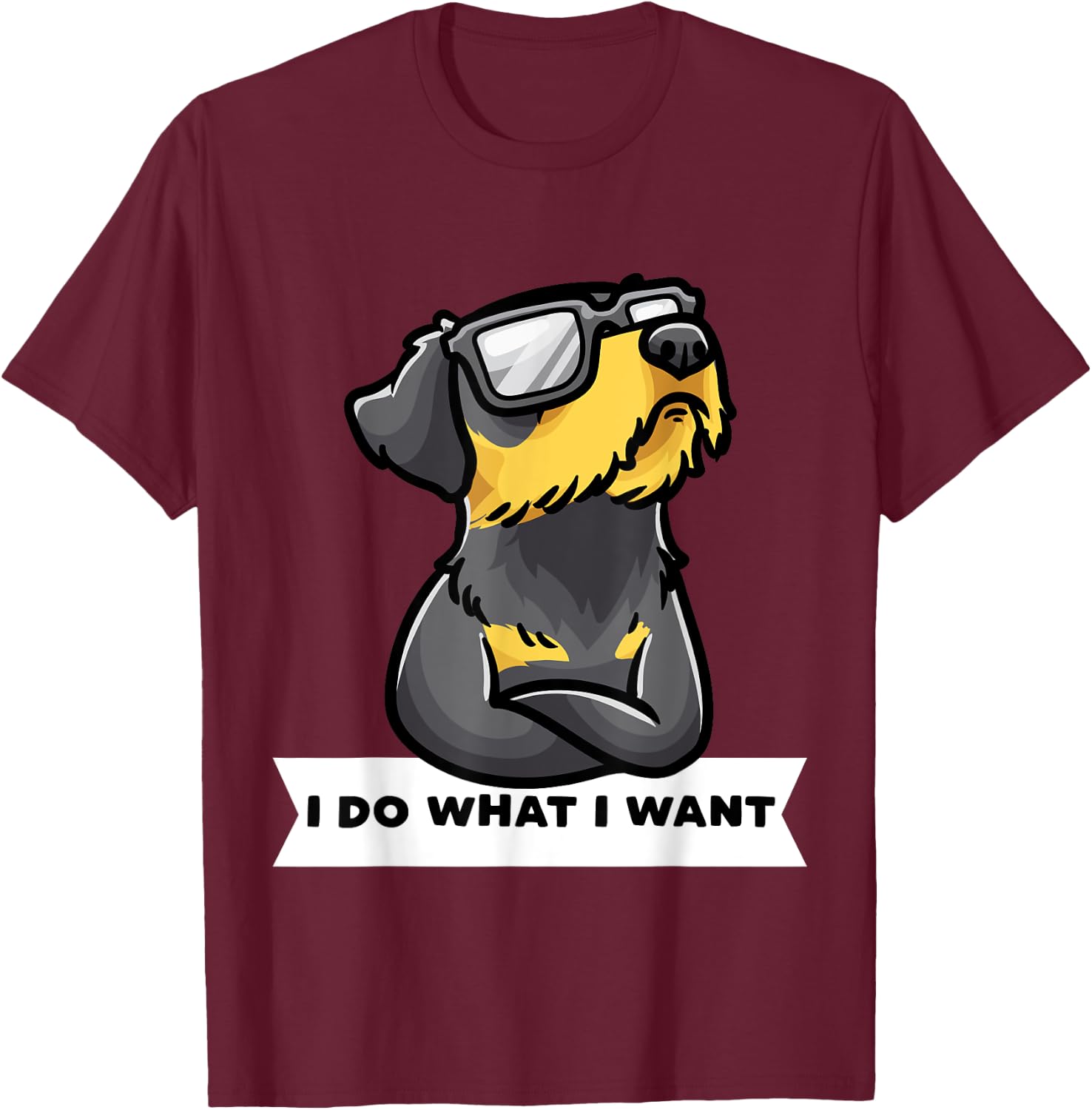 Stubborn Jagdterrier Dog Lover I Do What I Want Men Women Kids T-Shirt - T-Shirt | Maroon