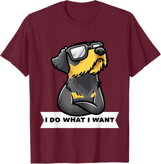 Stubborn Jagdterrier Dog Lover I Do What I Want Men Women Kids T-Shirt - T-Shirt | Maroon