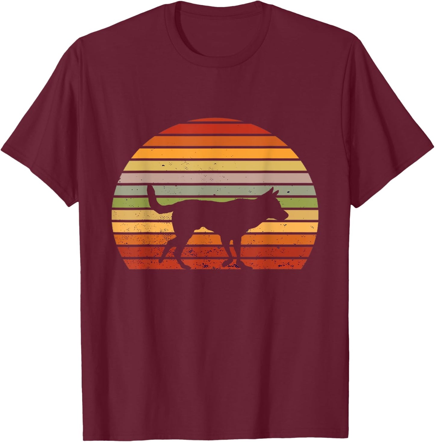 Dingo Retro Vintage Dingo Lover Australian Wild Dog T-Shirt - T-Shirt | Maroon