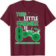8 Years Old Boy Tractor Little Farmer 8th Birthday Kids T-Shirt - T-Shirt | Maroon