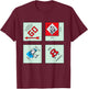 Monopoly Classic Corner Tiles T-Shirt - T-Shirt | Maroon