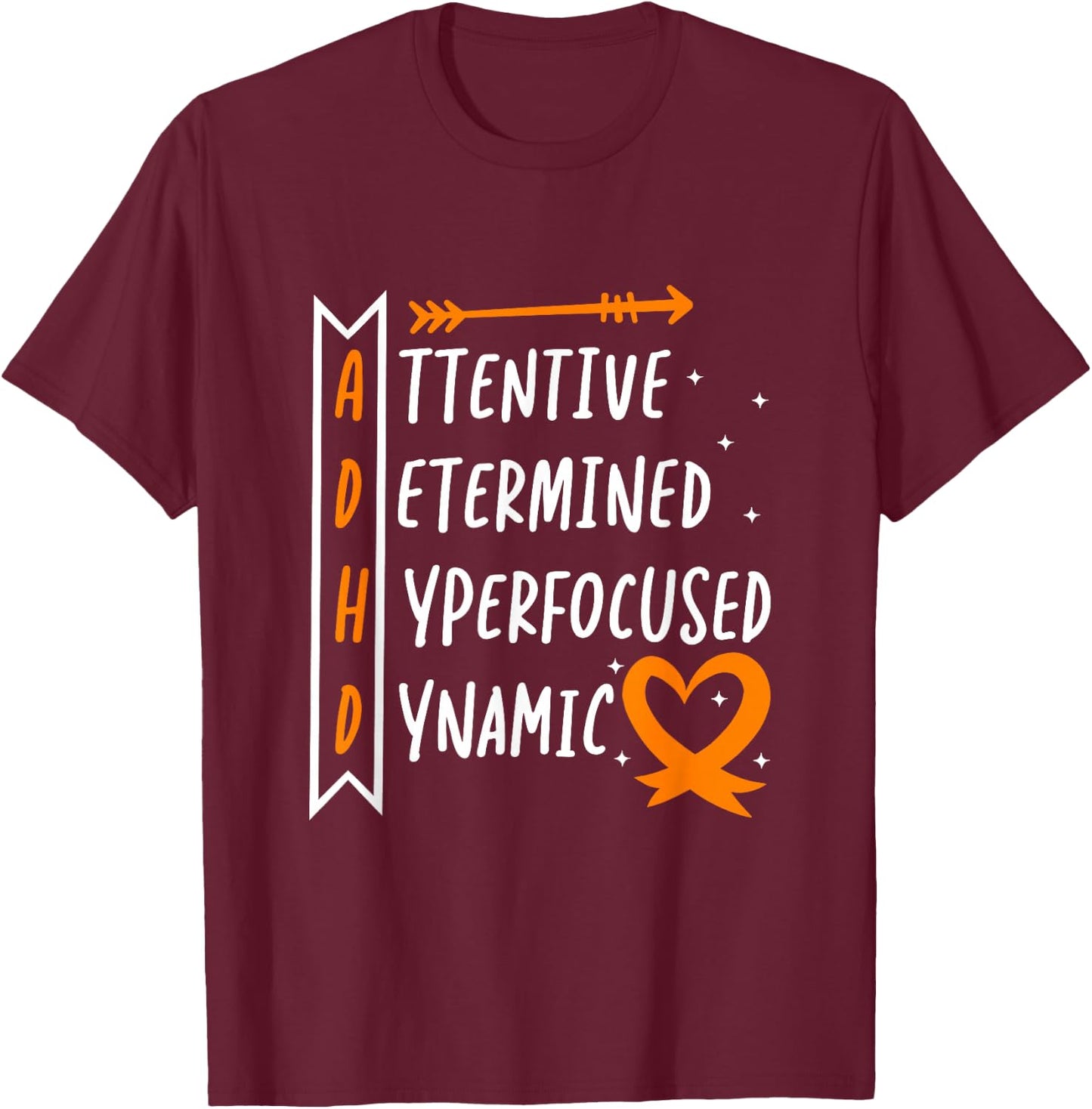 ADHD Awareness T-Shirt - T-Shirt | Maroon
