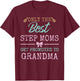 Funny Step Mom Shirt Get Promoted to Grandma T-Shirt - T-Shirt | Maroon