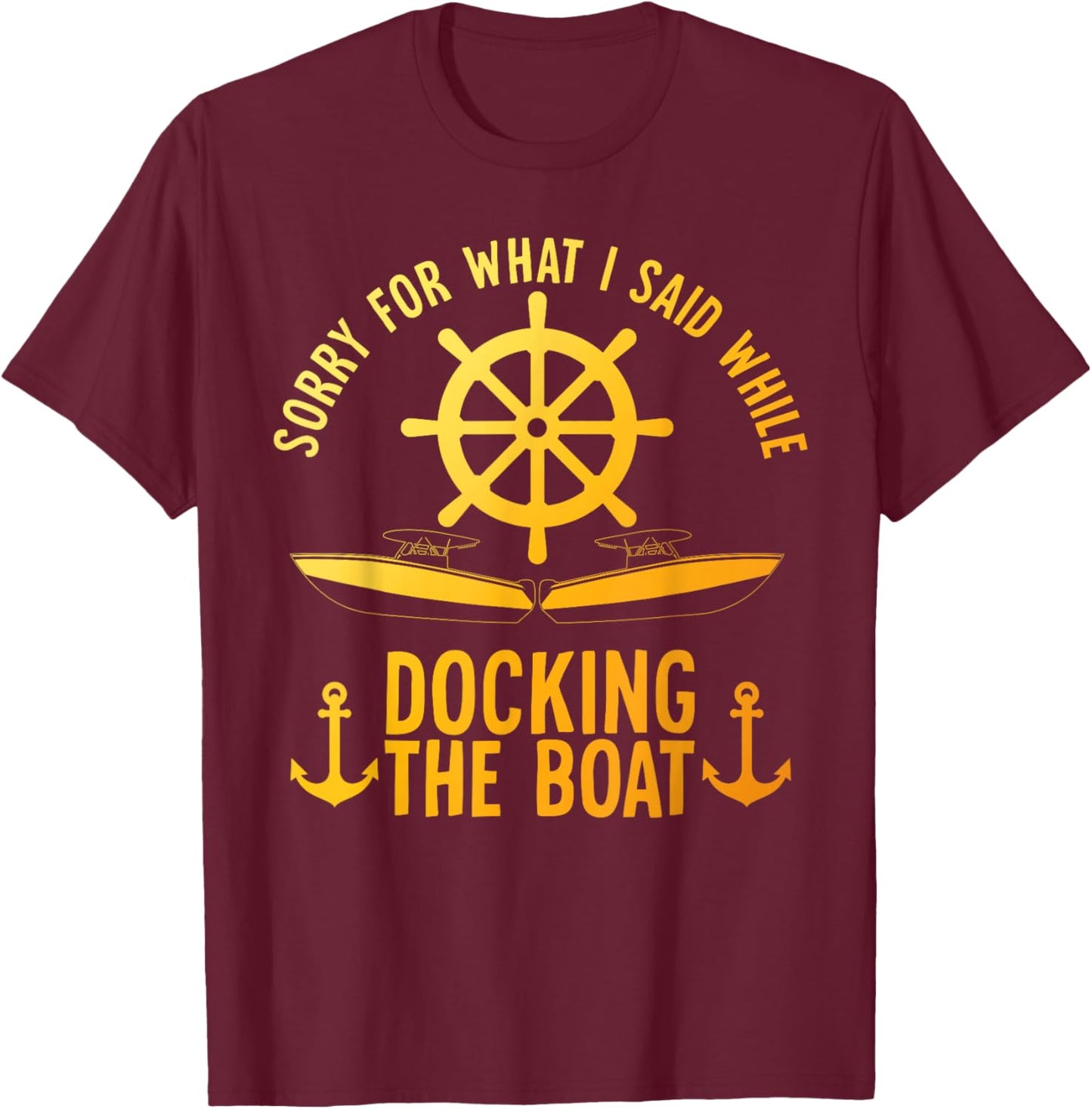 Funny Boating Art Women Boater Pontoon Boat Lover T-Shirt - T-Shirt | Maroon