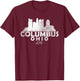 Columbus Ohio OH | skyline T-Shirt - T-Shirt | Maroon
