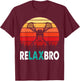 RELAX BRO Funny Lacrosse Player Lax Lover Joke Teen Boys Men T-Shirt - T-Shirt | Maroon