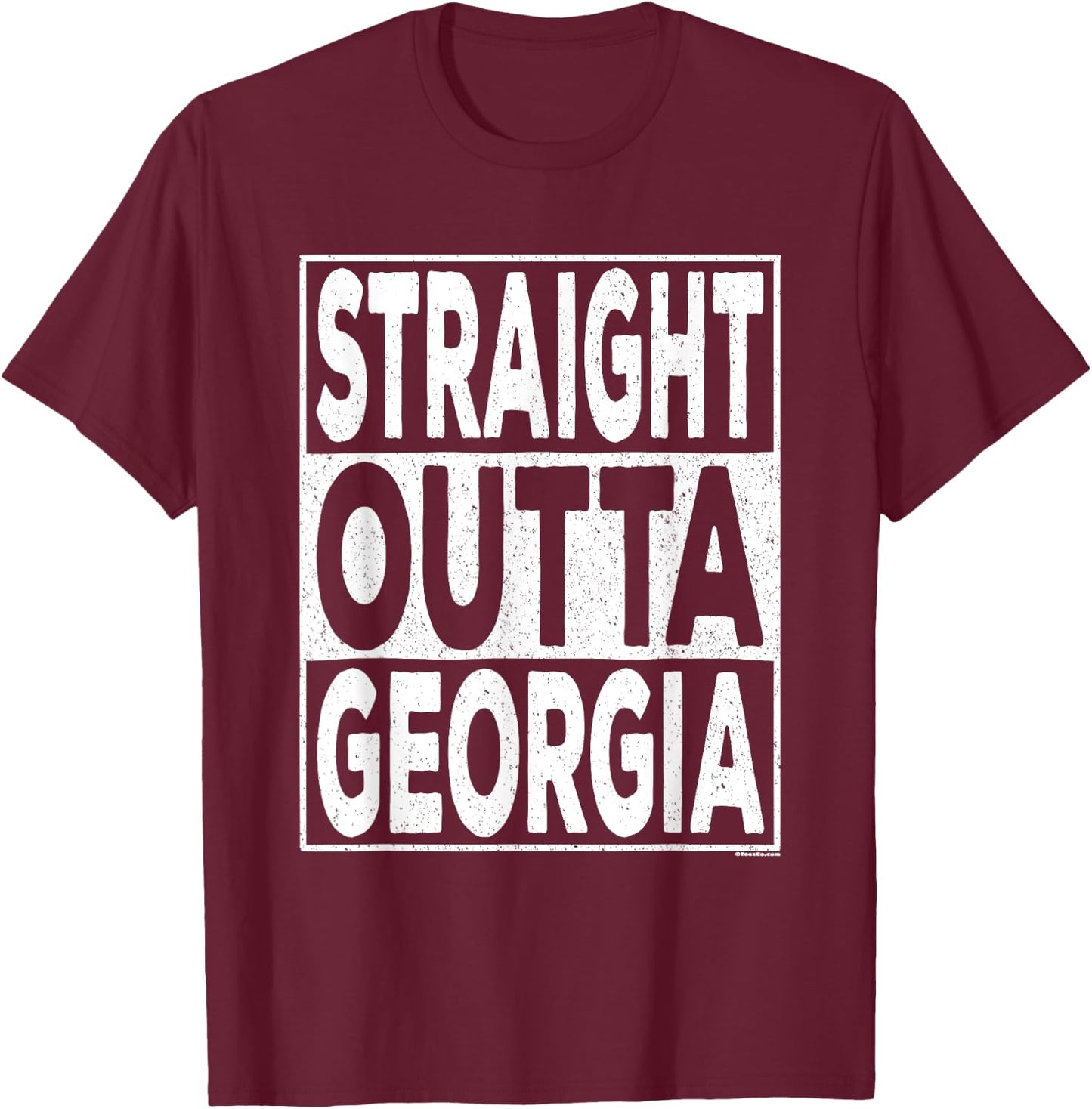 Straight Outta Georgia T-Shirt - T-Shirt | Maroon