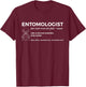 Entomologist Definition - Entomology Insect Collector Small T-Shirt - T-Shirt | Maroon