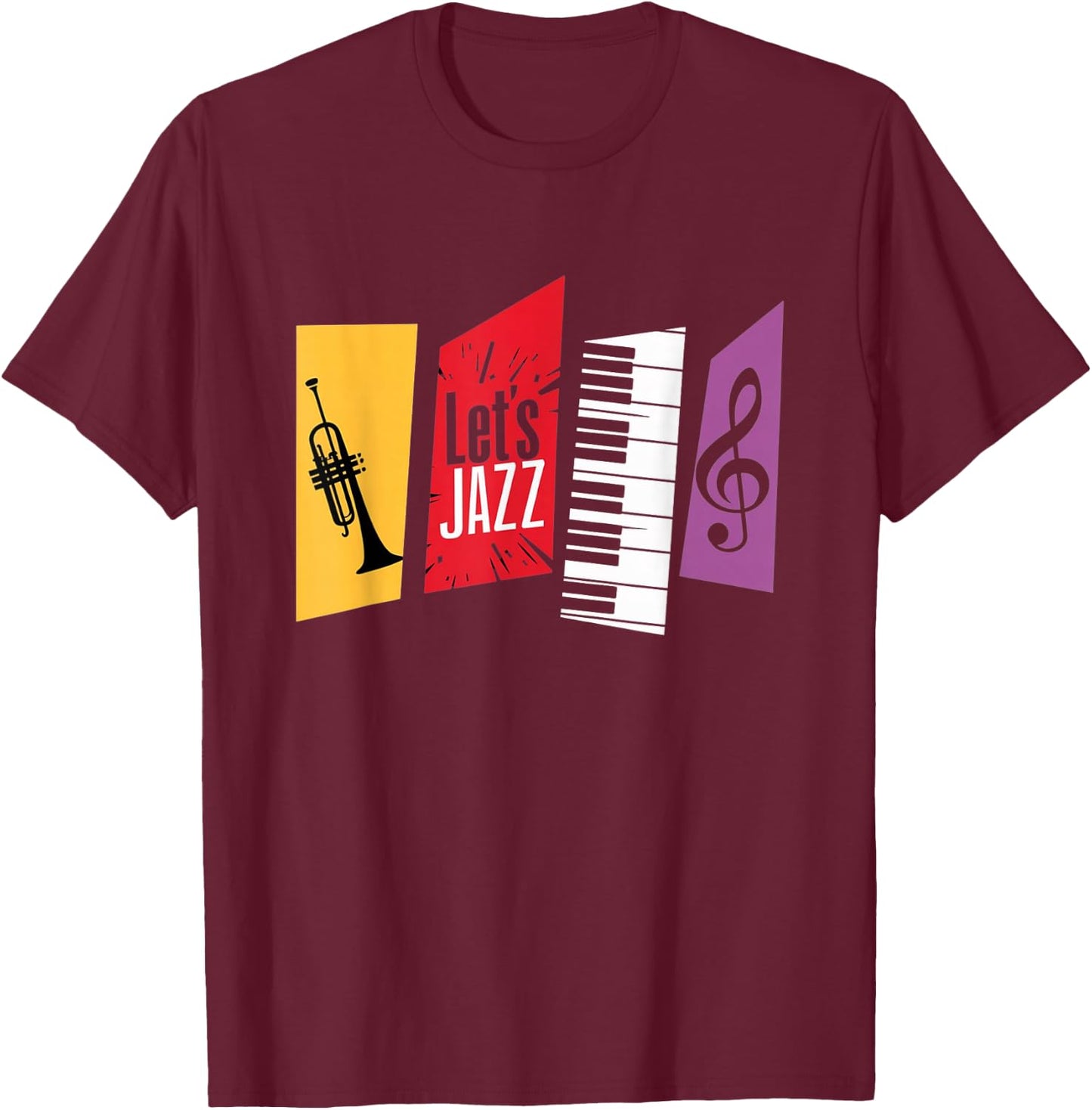 Jazz Funk & Soul - Afro Retro Vintage Music T-Shirt - T-Shirt | Maroon
