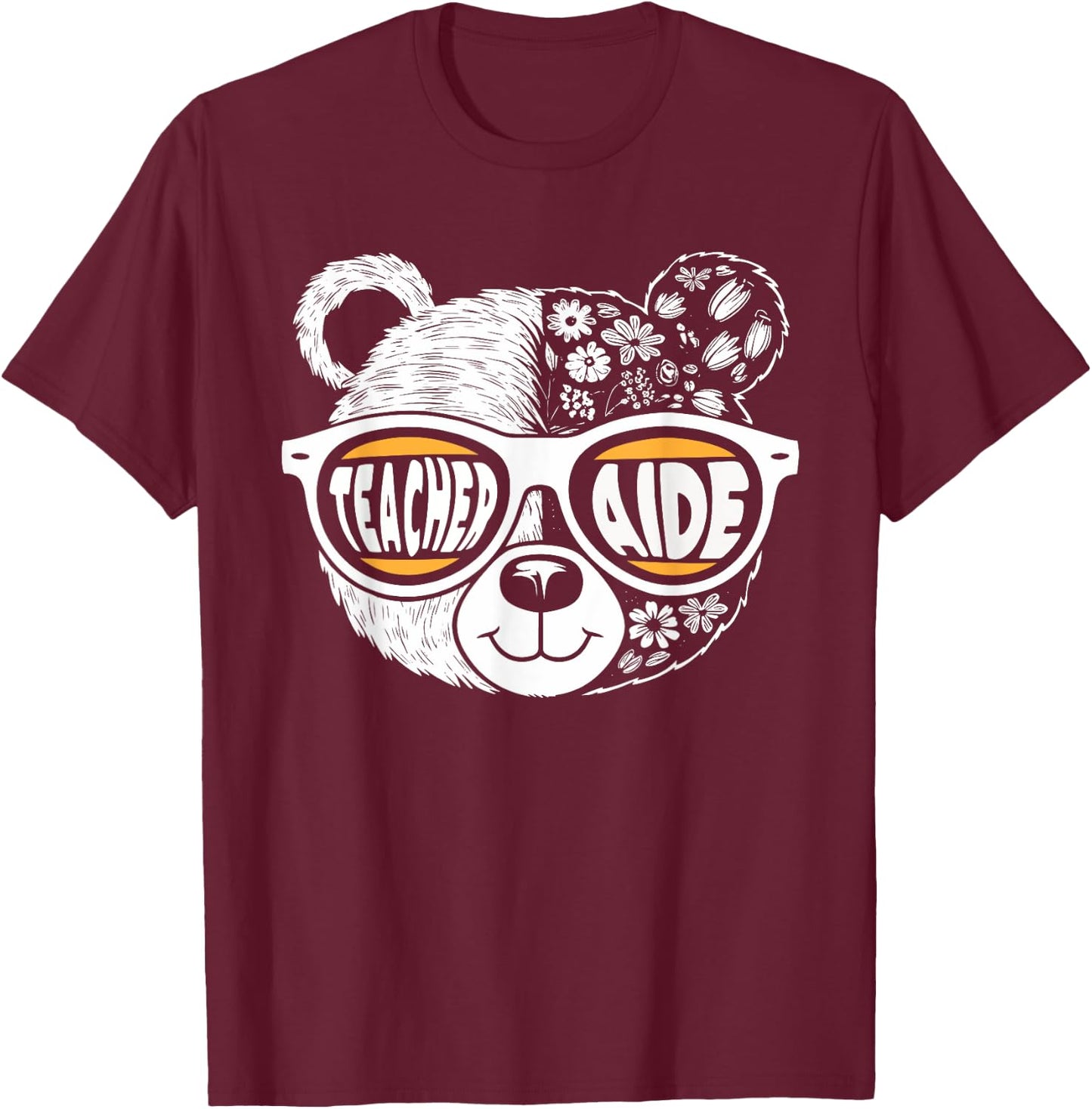 Teacher Aide Substitute Teacher Assistant Back to School T-Shirt - T-Shirt | Maroon