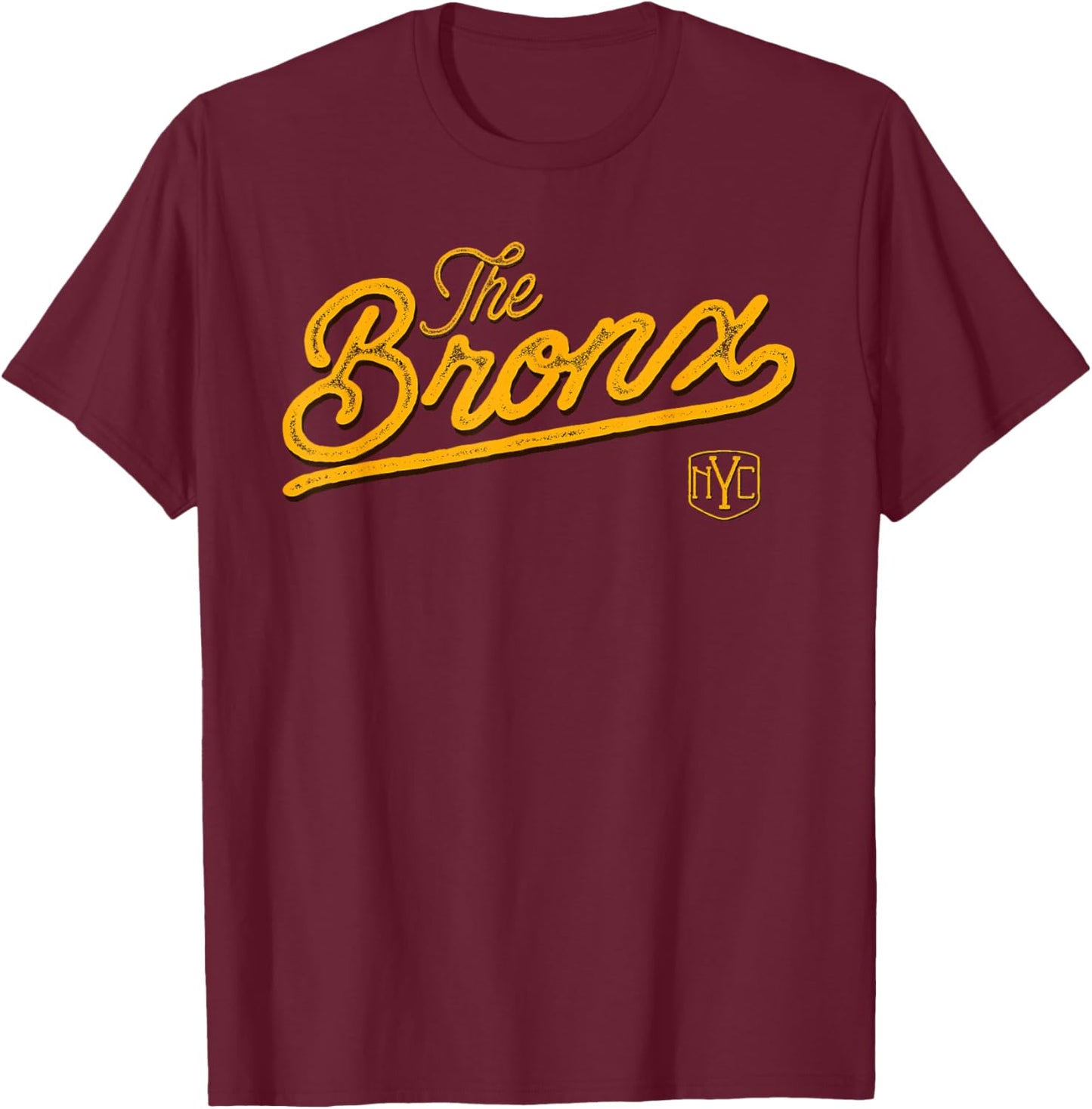 Vintage The Bronx NY Designer Youth T-Shirt - T-Shirt | Maroon