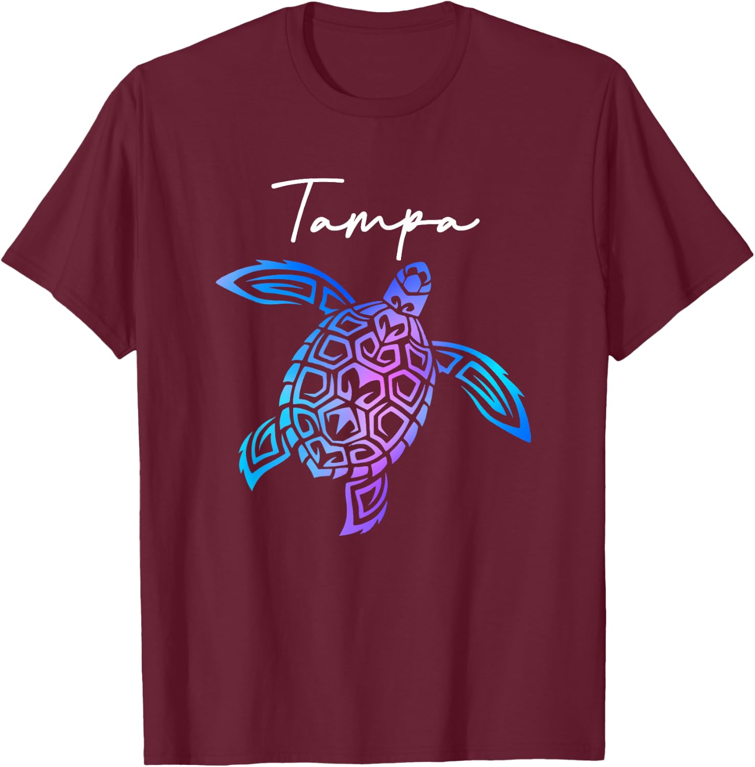 Tampa Bay Florida Sea Turtle Vacation Souvenir Boys Girls T-Shirt - T-Shirt | Maroon