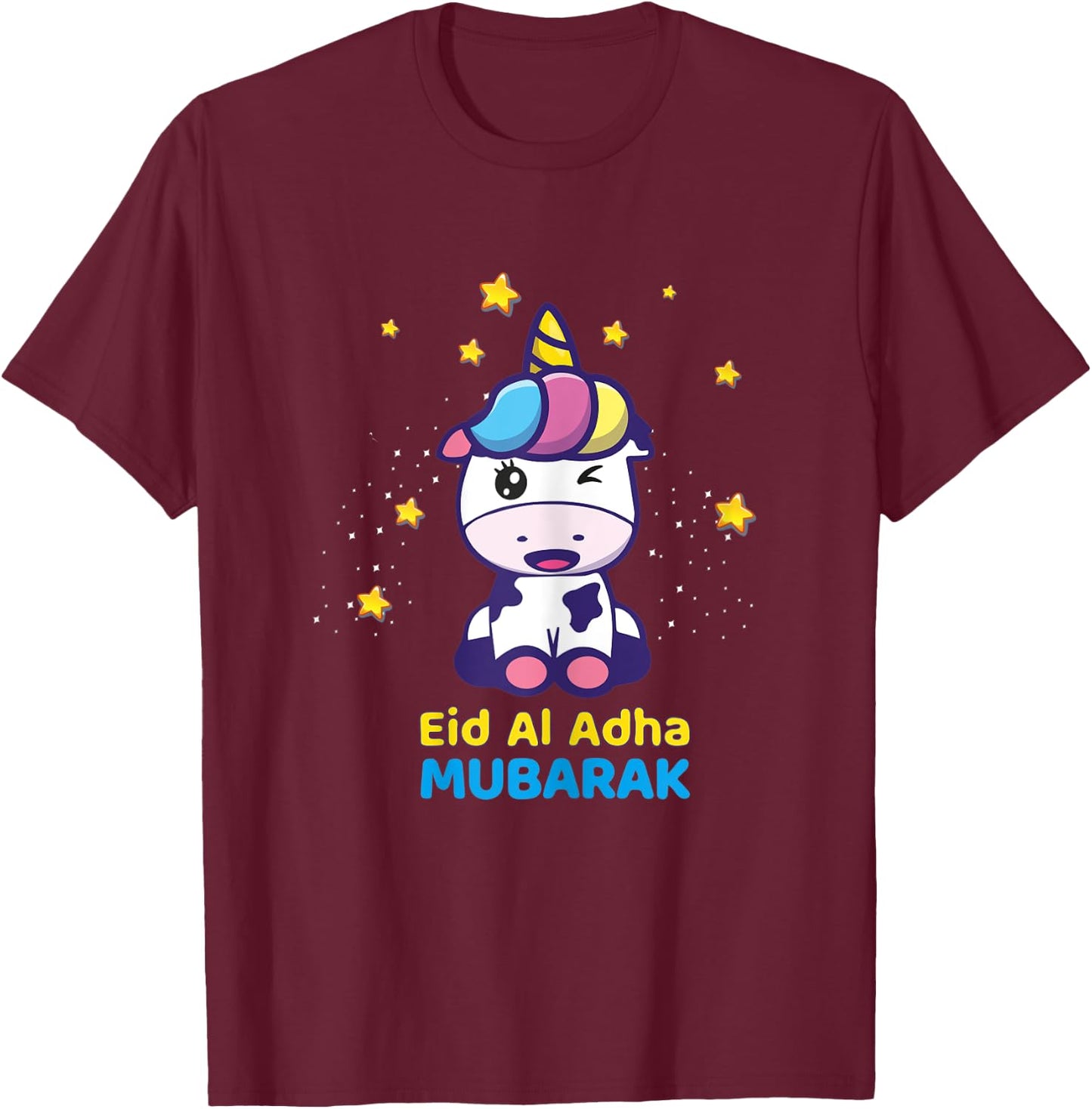 Eid Mubarak 2021 shirt for kids, muslim girl, Eid Al Adha T-Shirt - T-Shirt | Maroon