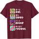 Eat Sleep Anime Repeat Kawaii Otaku Manga Japan Fan Kanji T-Shirt - T-Shirt | Maroon