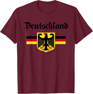 Deutschland Flag of German Eagle Germany German Small T-Shirt - T-Shirt | Maroon