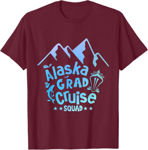 Graduation Cruise 2024 Alaska Senior Grad Alaskan Trip 2024 T-Shirt - T-Shirt | Maroon