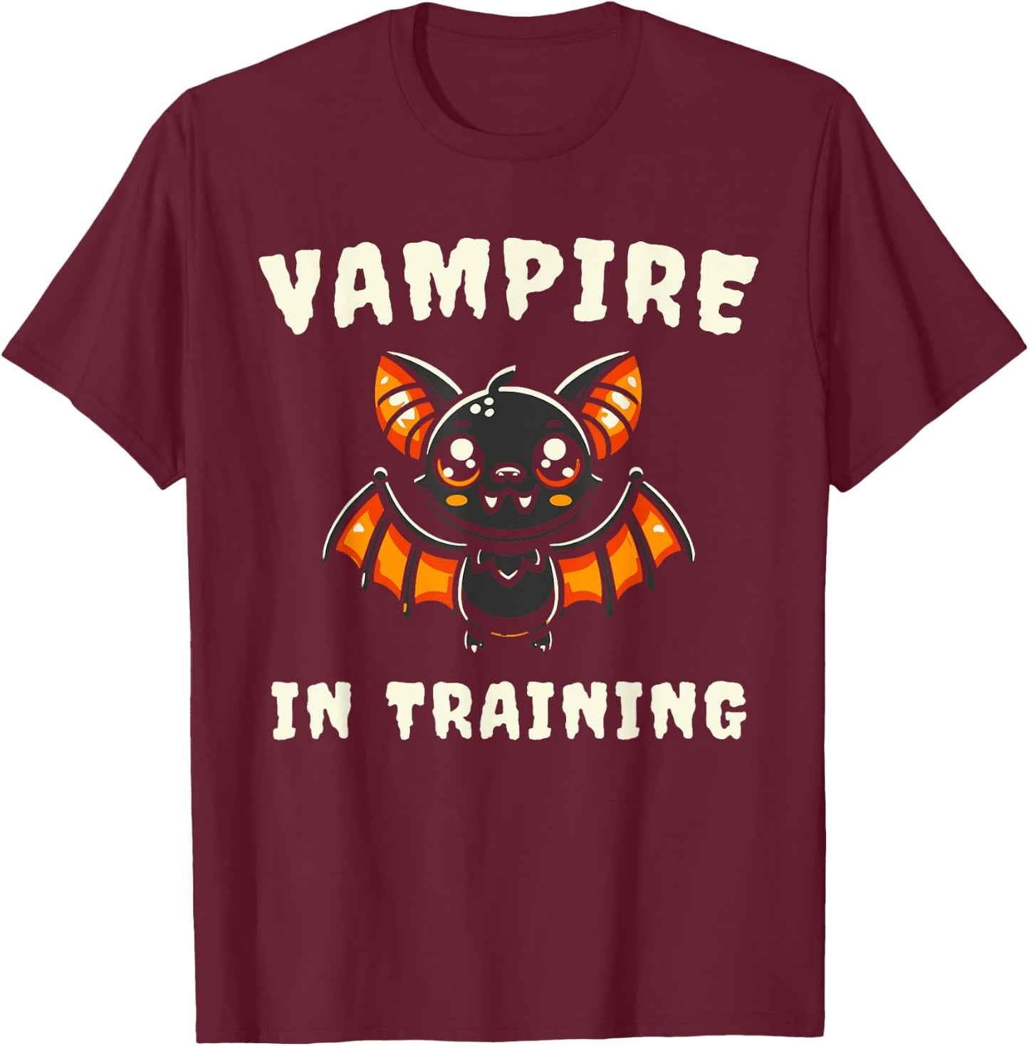 Vampire In Training Halloween Bat T-Shirt - T-Shirt | Maroon