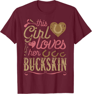 Buckskin Horse Shirt - Buckskin Lover Gift Horse T-Shirt - T-Shirt | Maroon