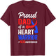Proud HLHS Dad of A HLHS Warrior Father HLHS Awareness T-Shirt - T-Shirt | Maroon