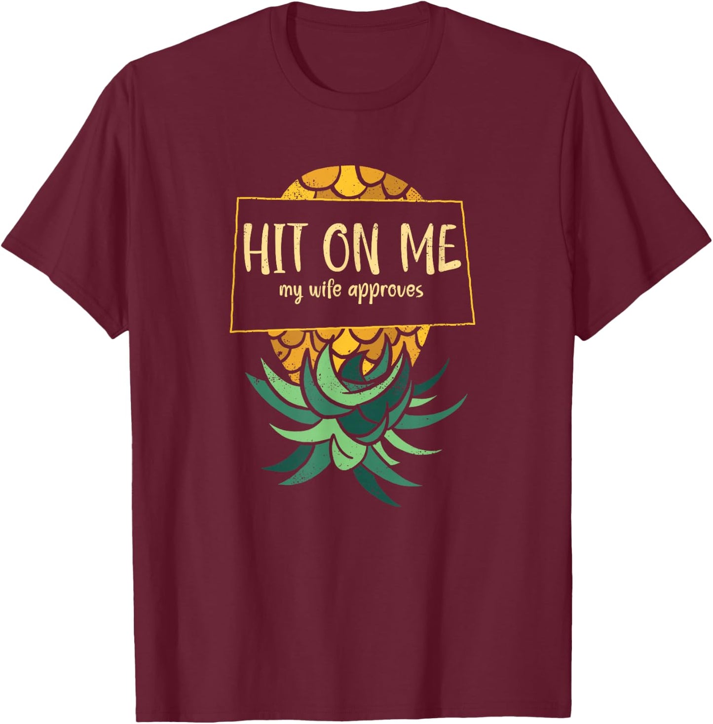 Women Men Upside Down Pineapple Subtle Swinger T-Shirt - T-Shirt | Maroon