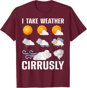 Funny Meteorologist Design Women Weather Meteorology T-Shirt - T-Shirt | Maroon