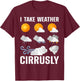 Funny Meteorologist Design Women Weather Meteorology T-Shirt - T-Shirt | Maroon