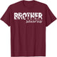 Brothersaurus T Rex Dinosaur Brother Saurus Family Matching T-Shirt - T-Shirt | Maroon