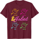 & Juliet Graffiti Love Musical Theatre Heart Musicals T-Shirt - T-Shirt | Maroon