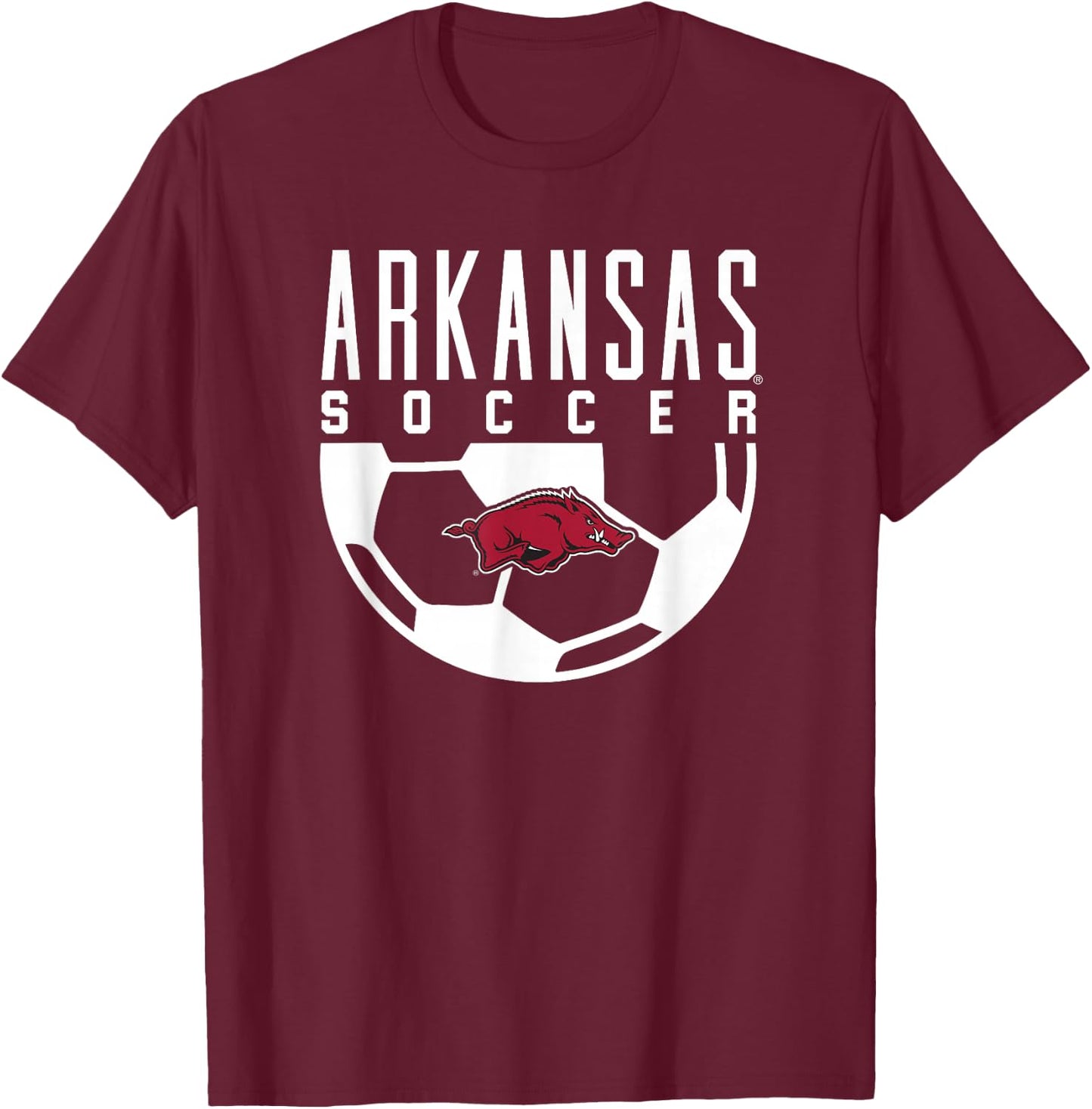 University of Arkansas Razorbacks Soccer T-Shirt - T-Shirt | Maroon