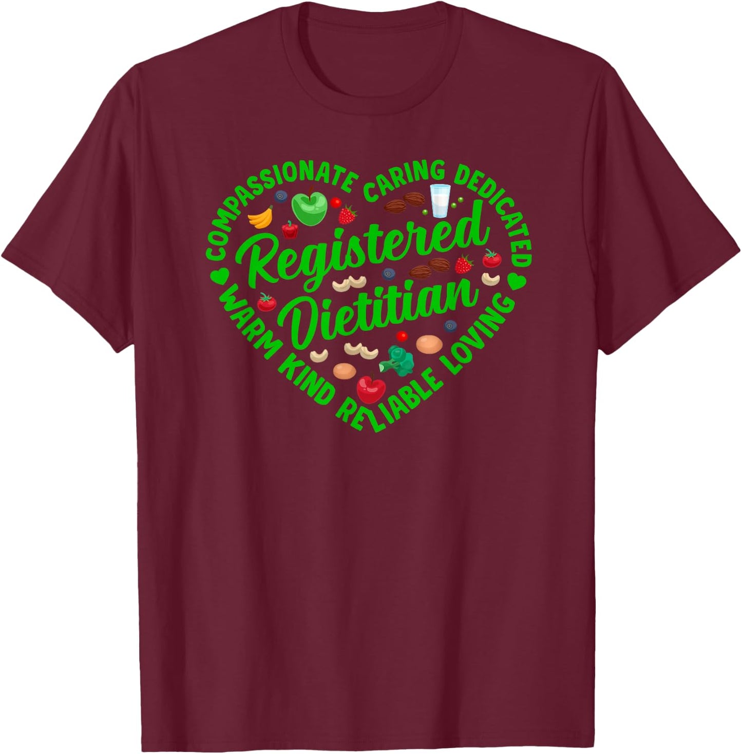 Registered Dietitian Nutritionist Dietary Expert T-Shirt - T-Shirt | Maroon