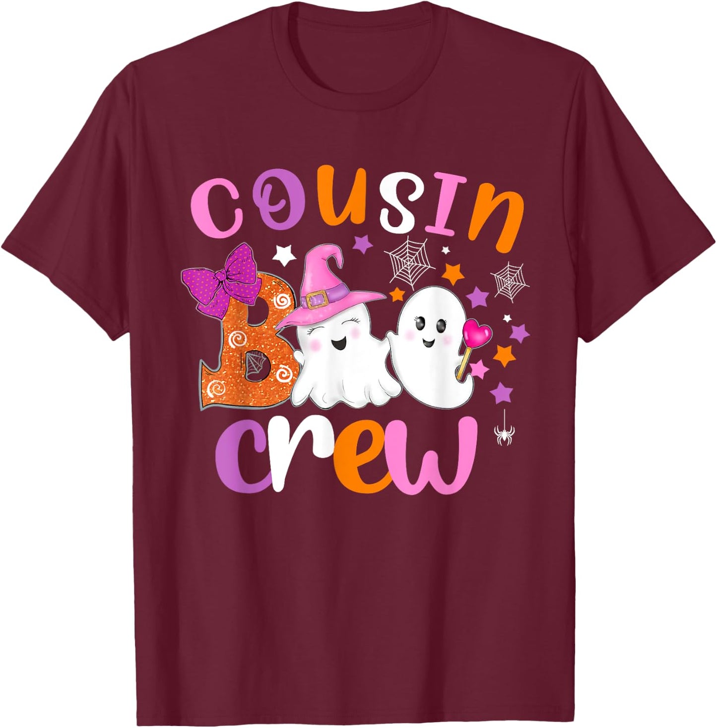 Cousin Boo crew Halloween matching shirts Halloween cousin T-Shirt - T-Shirt | Maroon