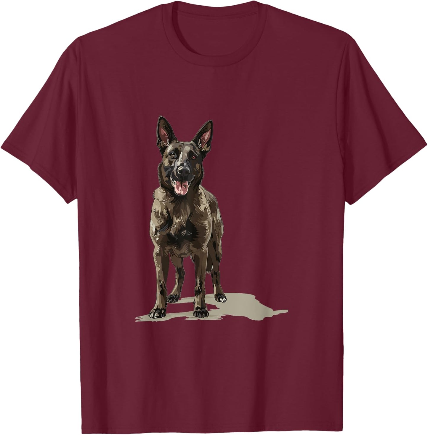 Dutch Shepherd Dog Breed Graphic T-Shirt - T-Shirt | Maroon
