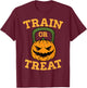 Halloween Gym Train or Treat Workout Costume Men Women Kids T-Shirt - T-Shirt | Maroon