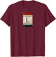 Lincoln Highway Sign (Weathered) T-Shirt - T-Shirt | Maroon