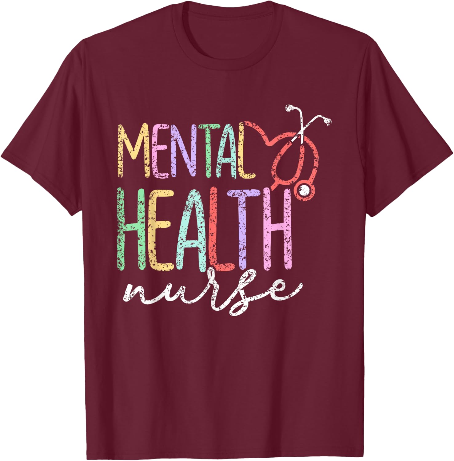 Psychiatric Nurse Psych Nurse Mental Health Women's Classic Fit Black Short Sleeve - Small T-Shirt - T-Shirt | Maroon