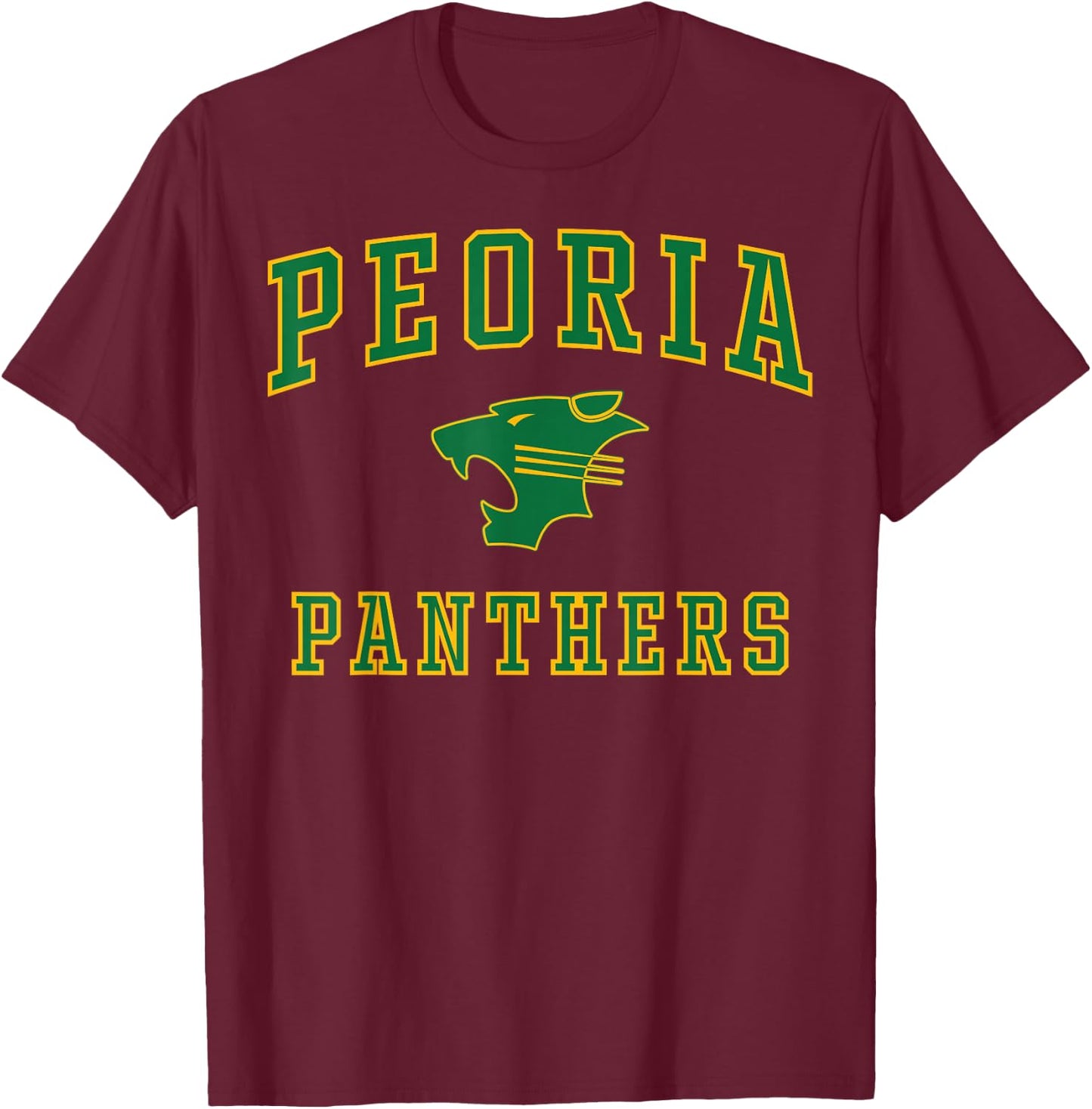 Peoria High School Panthers C1 T-Shirt - T-Shirt | Maroon