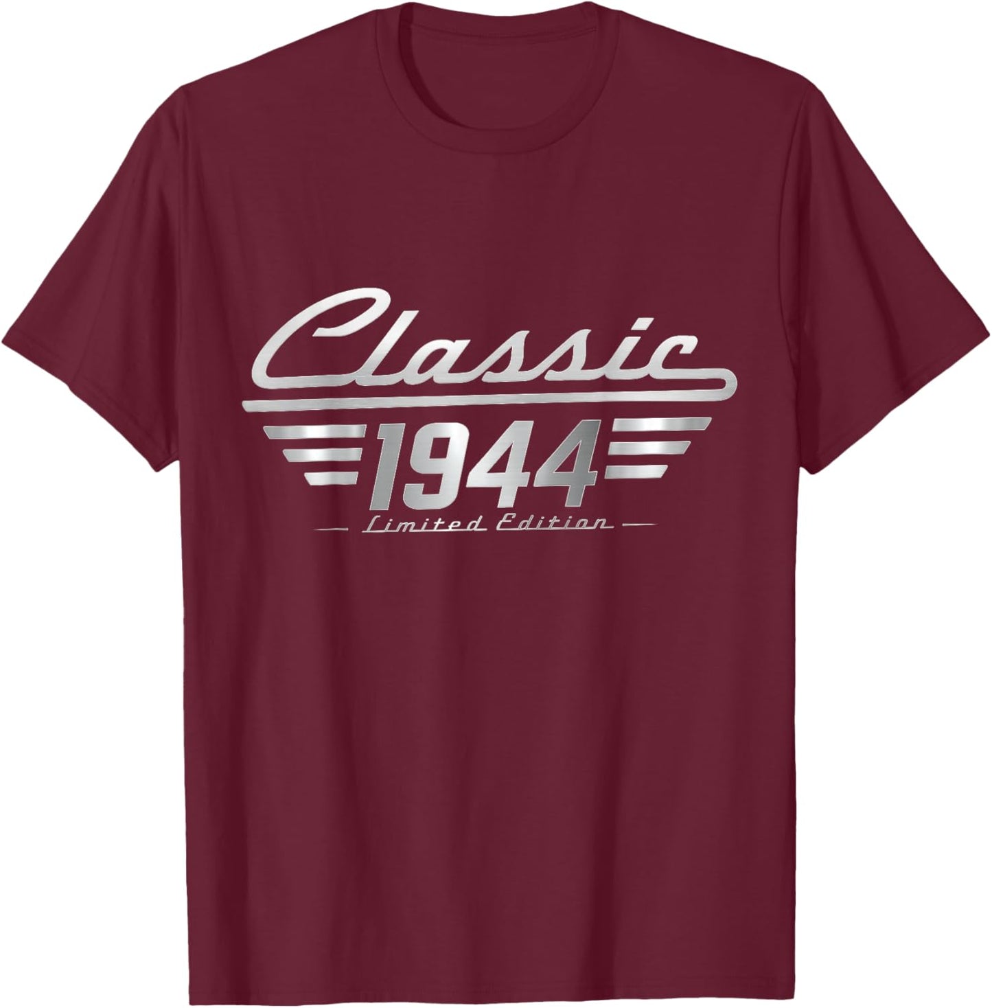 Classic 1944 Limited Edition Vintage Car Birthday T-Shirt - T-Shirt | Maroon