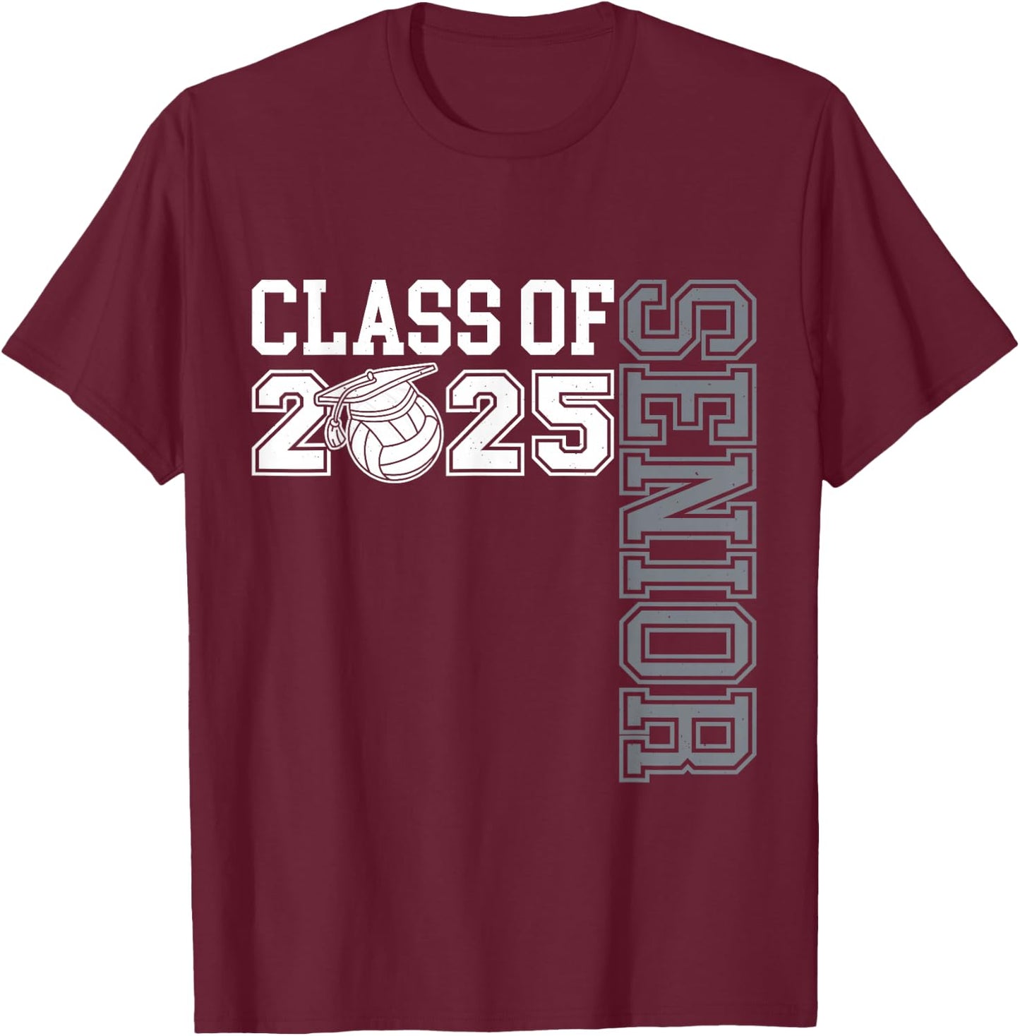 Class of 2025 Volleyball Senior Night T-Shirt - T-Shirt | Maroon