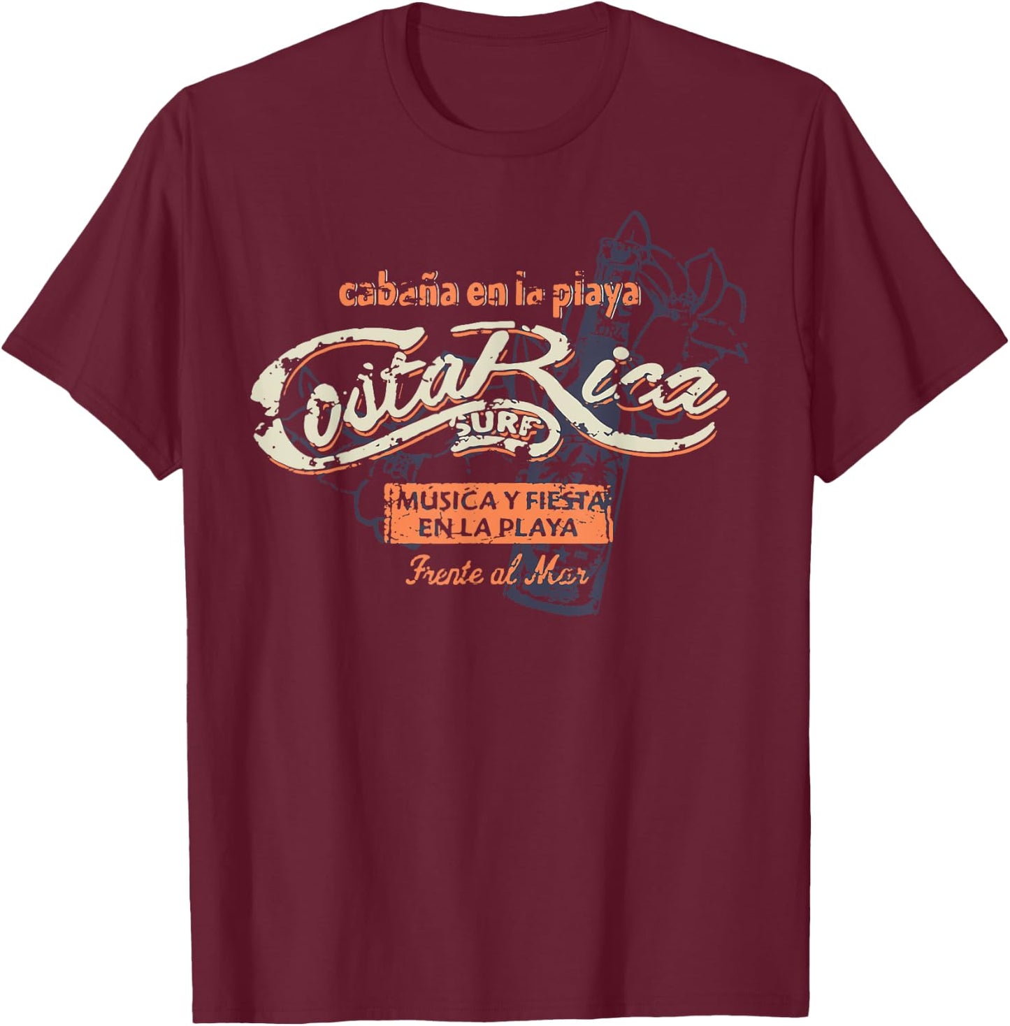 Costa Rica Pura Vida Lifestyle Costa Rican Fun Gift T-Shirt - T-Shirt | Maroon