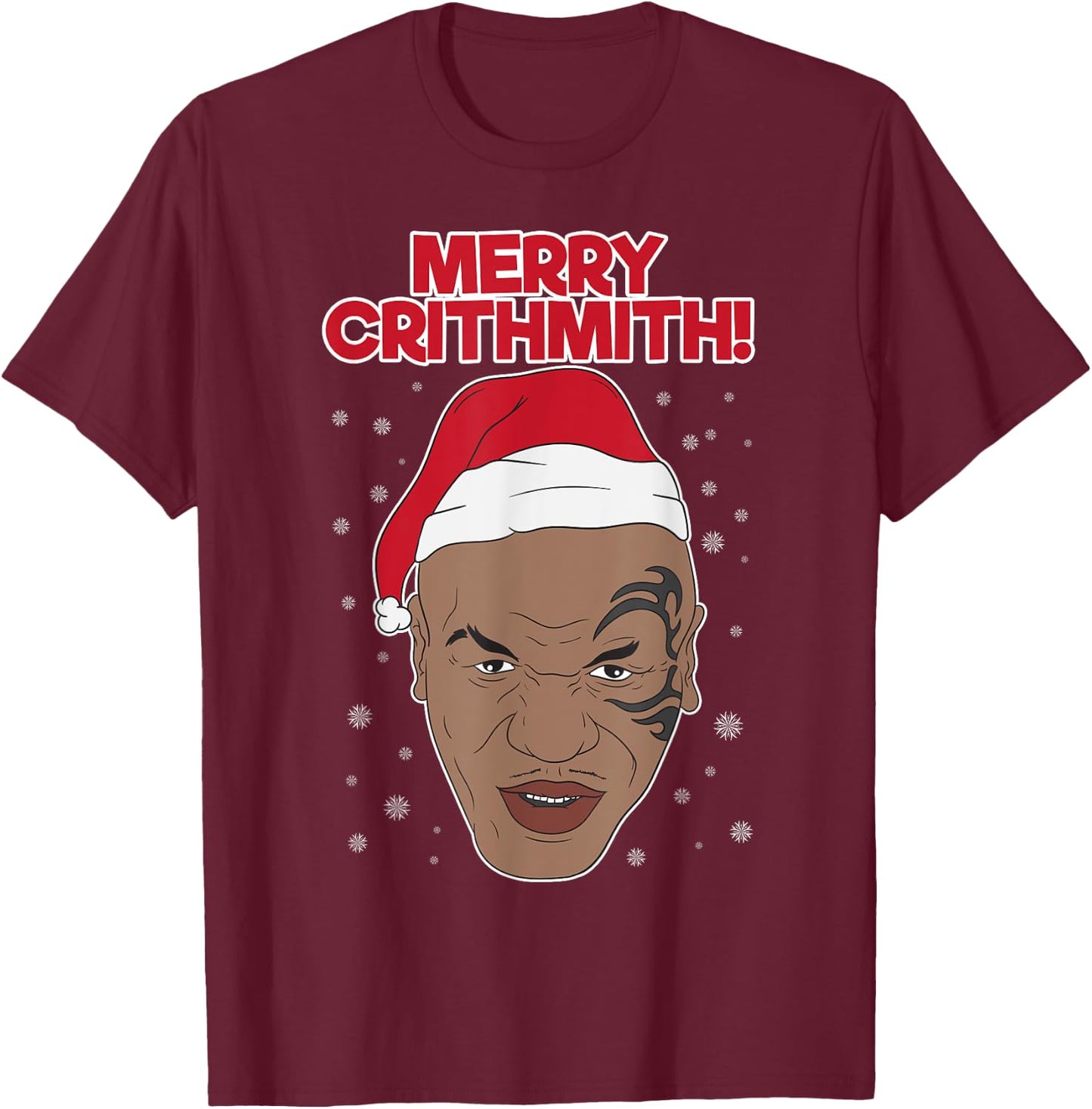 Funny Merry Chrithmith Tyson Merry Christmas T-Shirt - T-Shirt | Maroon