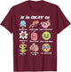 Mental Health Matters Groovy Smile Mental Health Awareness T-Shirt - T-Shirt | Maroon