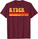 RYDER Name Personalized Idea Men Retro Vintage RYDER T-Shirt - T-Shirt | Maroon