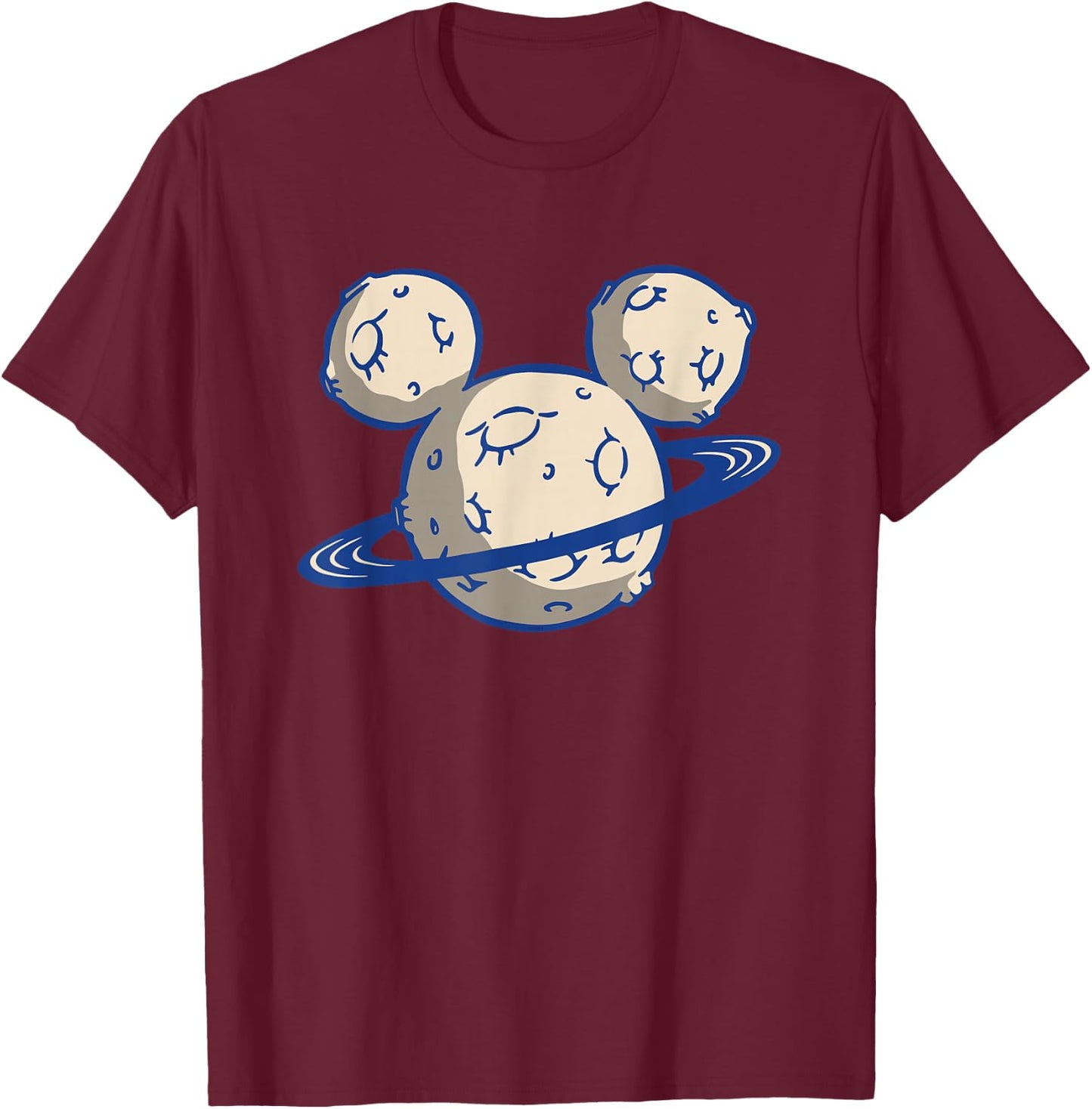Disney Mickey Mouse Icon Planetary T-Shirt - T-Shirt | Maroon