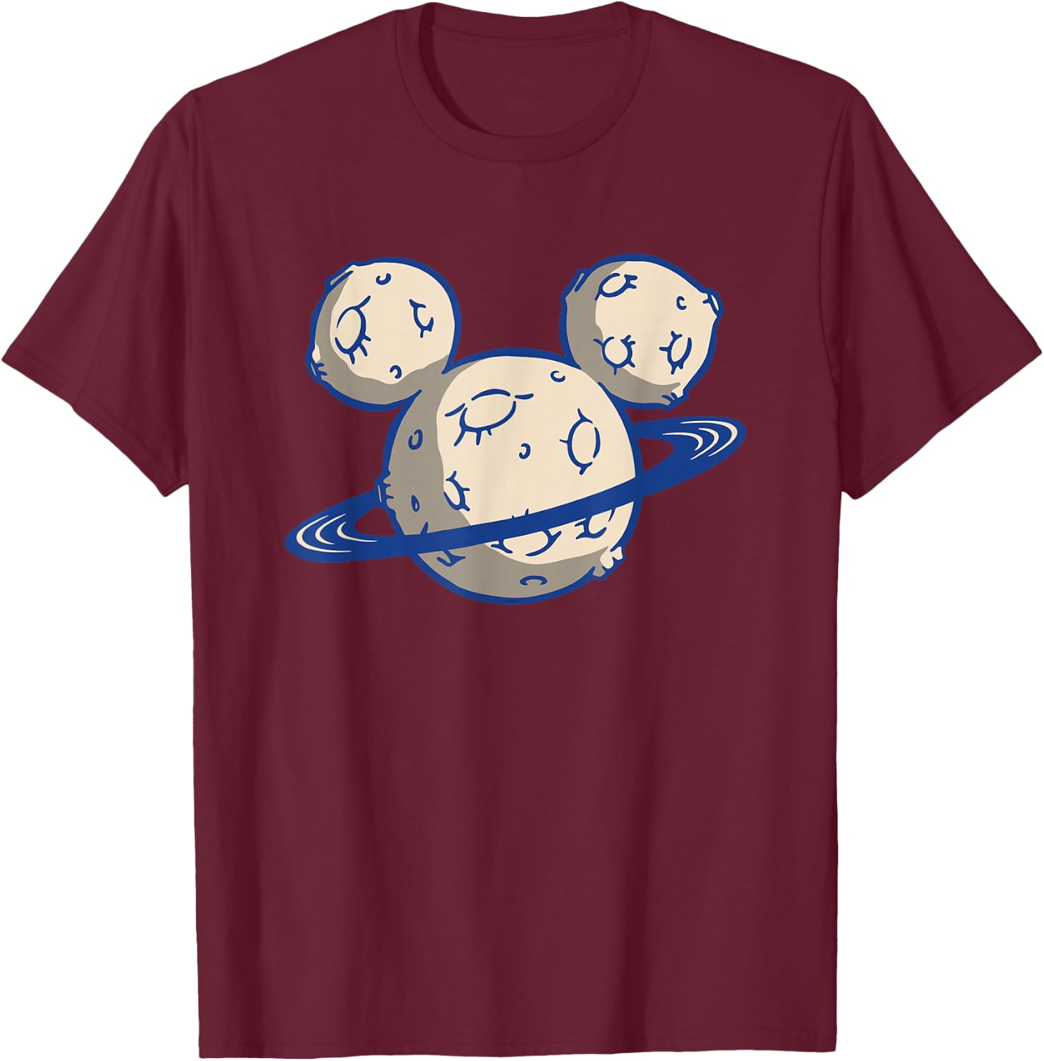 Disney Mickey Mouse Icon Planetary T-Shirt - T-Shirt | Maroon