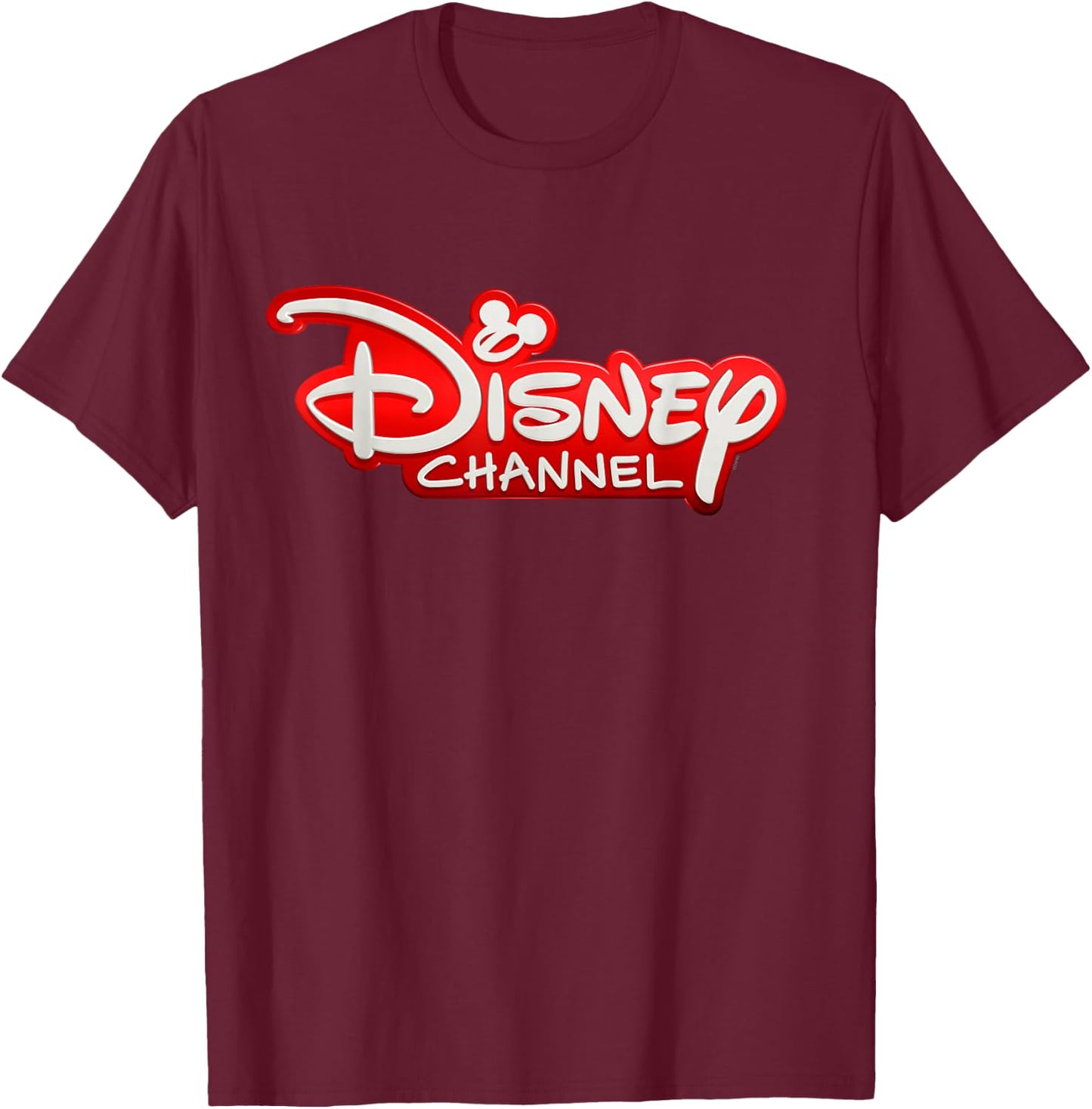 Disney Channel Official Modern Red Logo T-Shirt - T-Shirt | Maroon